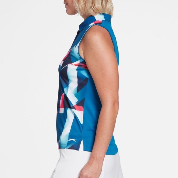 Slazenger Bold Block Hydrodri Polo Sleeveless Women's Sport Golf Tennis WSG31215 - Picture 12 of 12